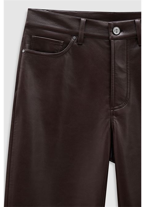 pantaloni bruno donna marrone scuro ANINE BING | A-03-10307BWN43